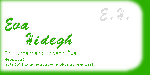 eva hidegh business card