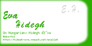 eva hidegh business card